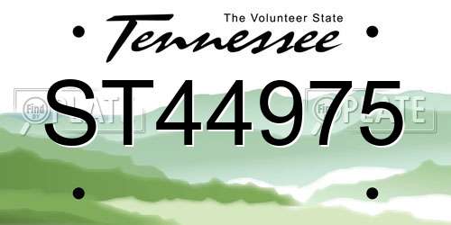 ST44975 Tennessee License Plate