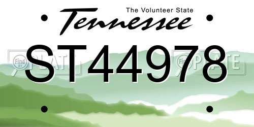 ST44978 Tennessee License Plate