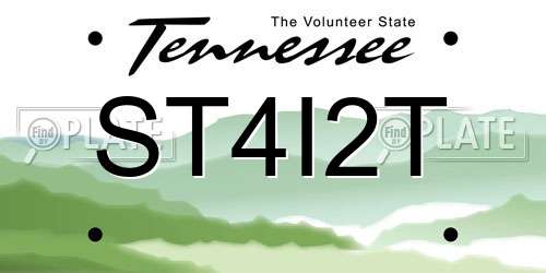 ST4I2T Tennessee License Plate