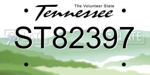 ST82397 Tennessee License Plate