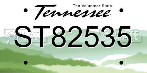 ST82535 Tennessee License Plate