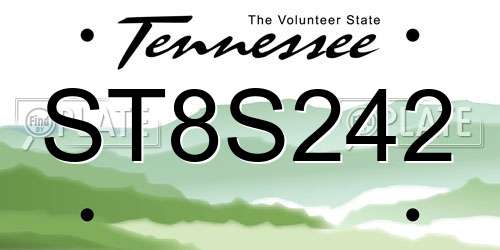 ST8S242 Tennessee License Plate