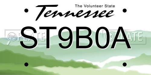 ST9B0A Tennessee License Plate