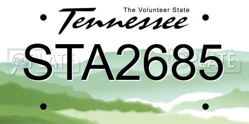 STA2685 Tennessee License Plate