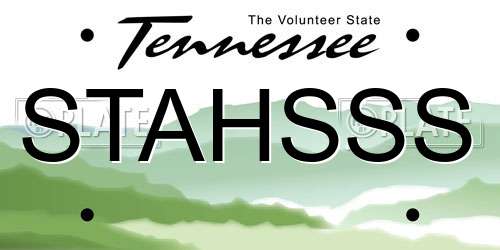 STAHSSS Tennessee License Plate