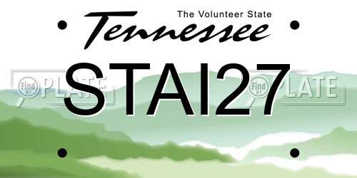 STAI27 Tennessee License Plate