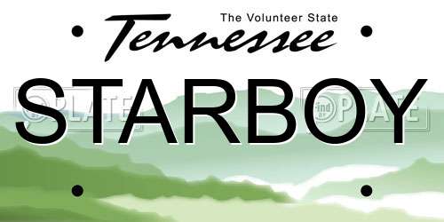 STARBOY Tennessee License Plate