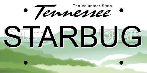 STARBUG Tennessee License Plate