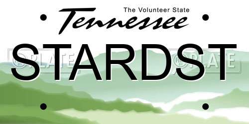 STARDST Tennessee License Plate