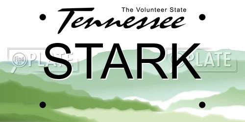 STARK Tennessee License Plate