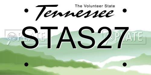 STAS27 Tennessee License Plate