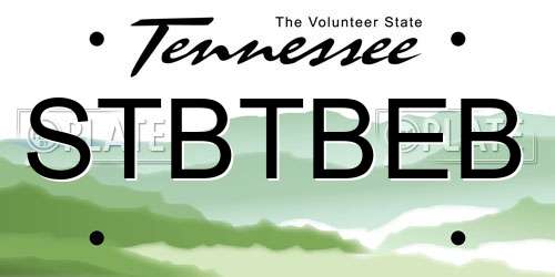 STBTBEB Tennessee License Plate