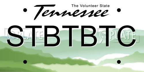 STBTBTC Tennessee License Plate