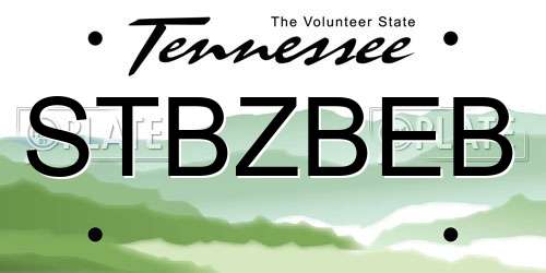 STBZBEB Tennessee License Plate