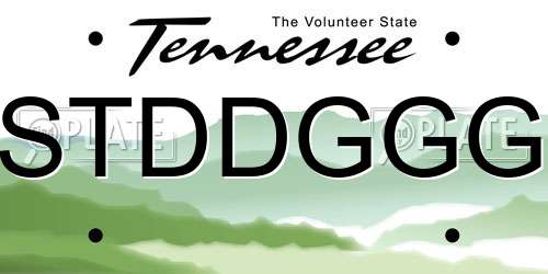 STDDGGG Tennessee License Plate