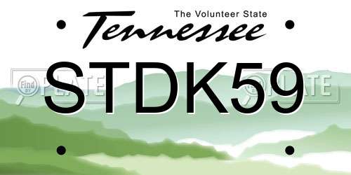 STDK59 Tennessee License Plate