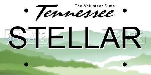 STELLAR Tennessee License Plate