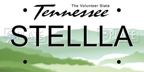 STELLLA Tennessee License Plate
