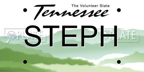 STEPH Tennessee License Plate