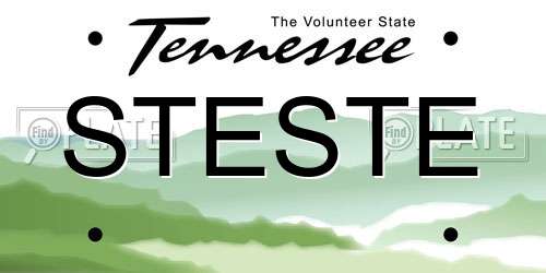 STESTE Tennessee License Plate