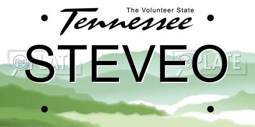 STEVEO Tennessee License Plate