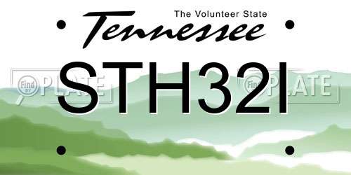 STH32I Tennessee License Plate