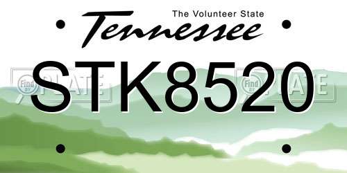 STK8520 Tennessee License Plate