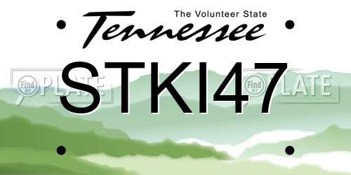 STKI47 Tennessee License Plate