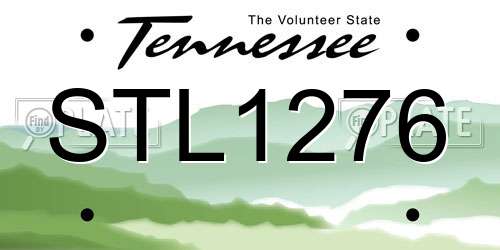 STL1276 Tennessee License Plate