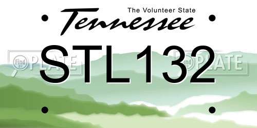 STL132 Tennessee License Plate