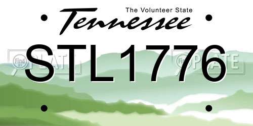 STL1776 Tennessee License Plate