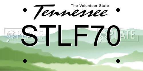 STLF70 Tennessee License Plate