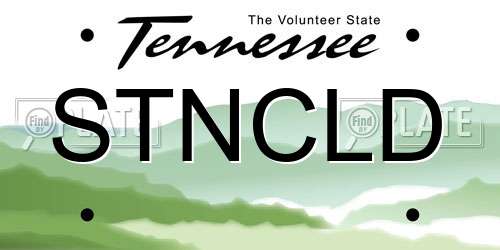 STNCLD Tennessee License Plate