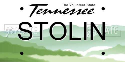 STOLIN Tennessee License Plate