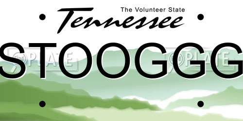 STOOGGG Tennessee License Plate