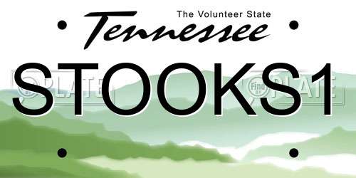 STOOKS1 Tennessee License Plate