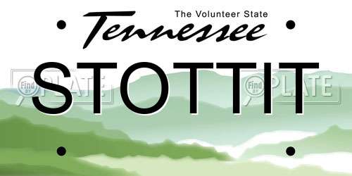 STOTTIT Tennessee License Plate
