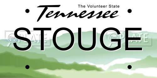 STOUGE Tennessee License Plate