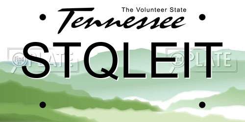 STQLEIT Tennessee License Plate