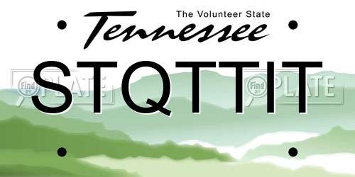 STQTTIT Tennessee License Plate