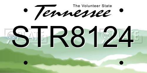 STR8124 Tennessee License Plate
