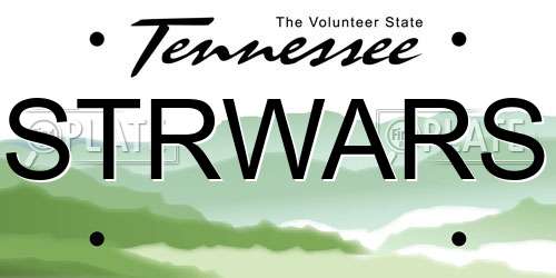 STRWARS Tennessee License Plate