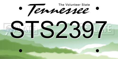 STS2397 Tennessee License Plate