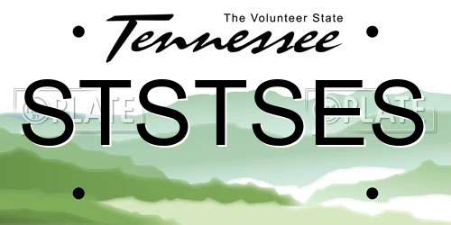 STSTSES Tennessee License Plate