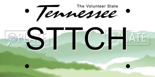 STTCH Tennessee License Plate