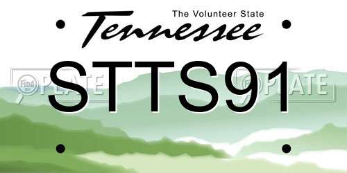 STTS91 Tennessee License Plate