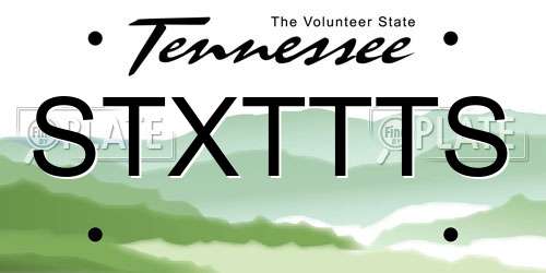 STXTTTS Tennessee License Plate