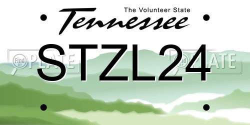 STZL24 Tennessee License Plate