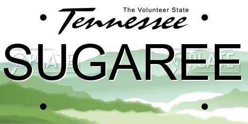SUGAREE Tennessee License Plate