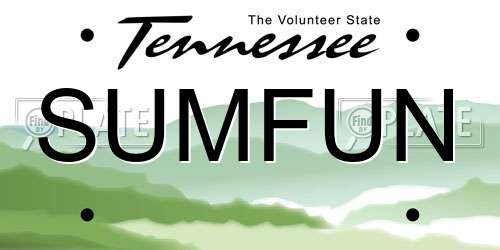 SUMFUN Tennessee License Plate